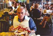 Dad and the King Crab Leg-s at Rustic Inn